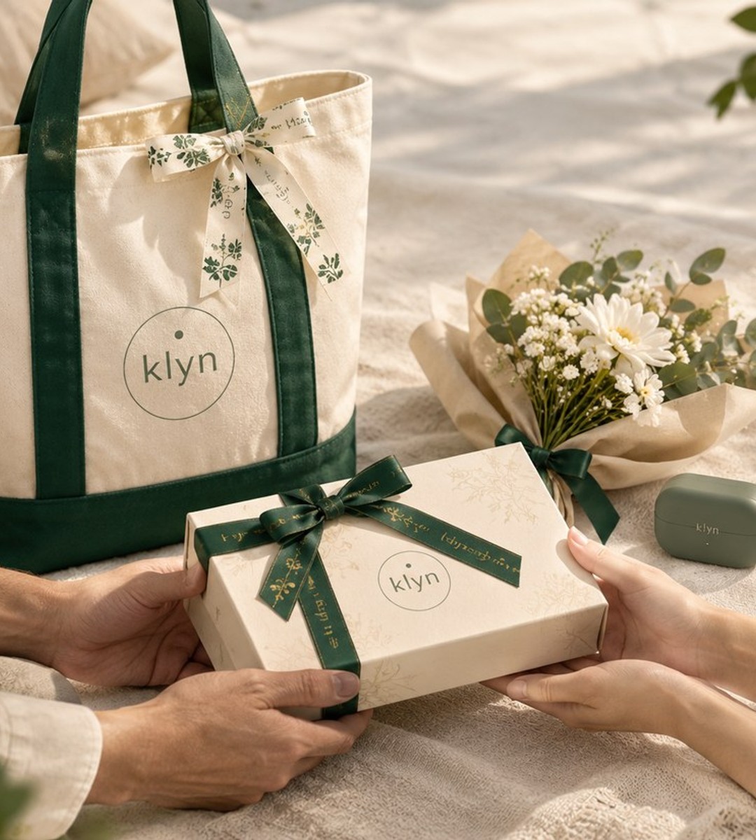 Momen menerima hadiah dari Klyn Gift